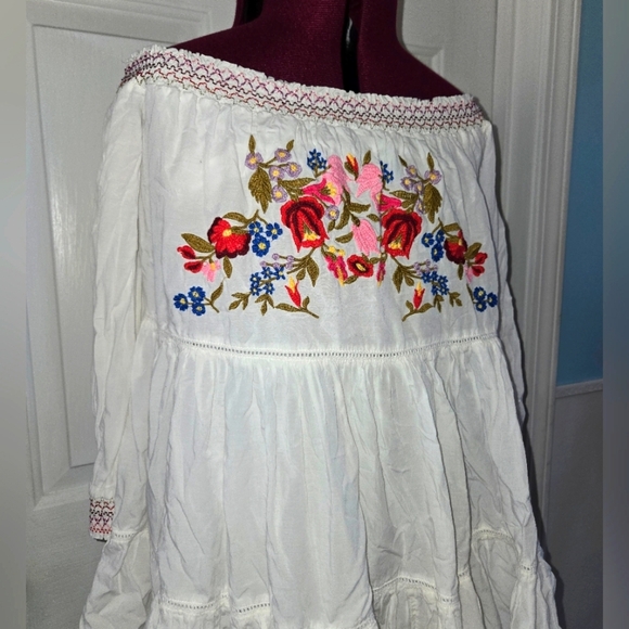 Free People Sunbeams White Embroidered Minidress - Picture 3 of 9